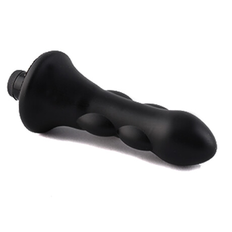 Estaca Anal Texturada Con Micro Vibro Negro