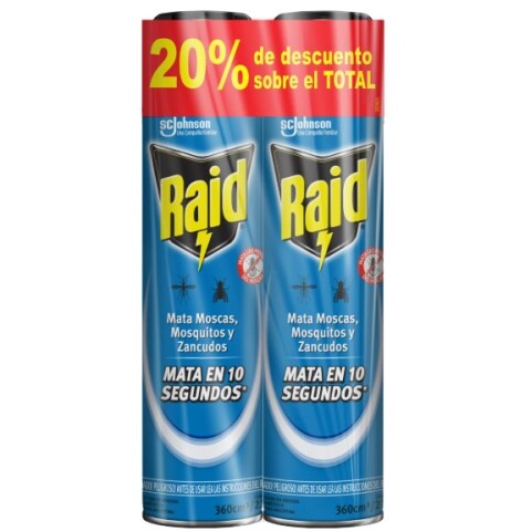 Raid pack mata moscas mosquitos y zancudos Raid pack mata moscas mosquitos y zancudos