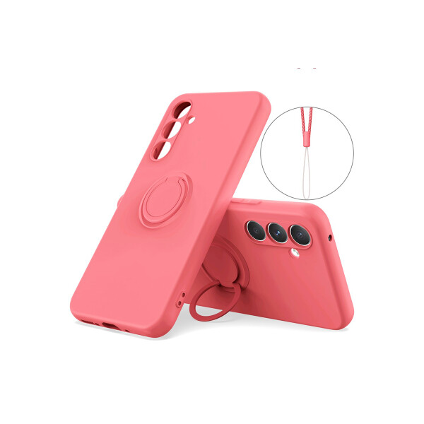 Protector para Samsung Galaxy A55 con anillo color rojo Protector Para Samsung Galaxy A55 Con Anillo Color Rojo