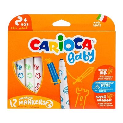 Marcadores Gruesos Carioca Baby x12 Marcadores Gruesos Carioca Baby x12