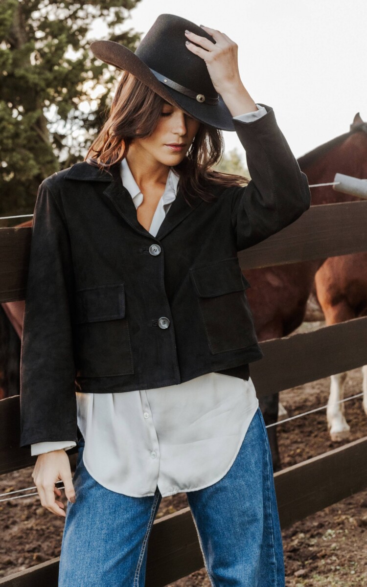 Chaqueta Amira - Gamuza marino 