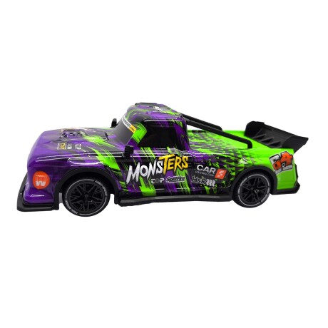 Camioneta Control Remoto RC Monster Torna Alta Vel a Pilas Violeta/verde