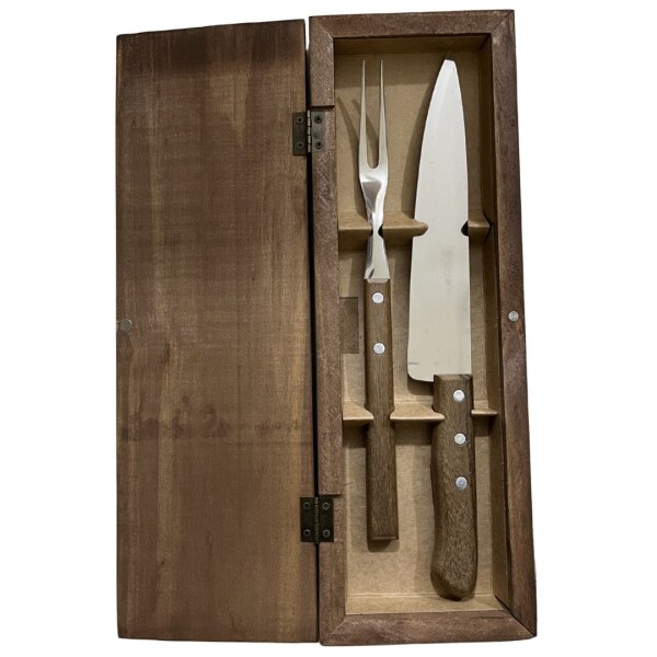 JUEGO PARA ASADO SET x3 CON CAJA DE MADERA JUEGO PARA ASADO SET x3 CON CAJA DE MADERA