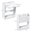 Escritorio plegable con estantes blanco Marron