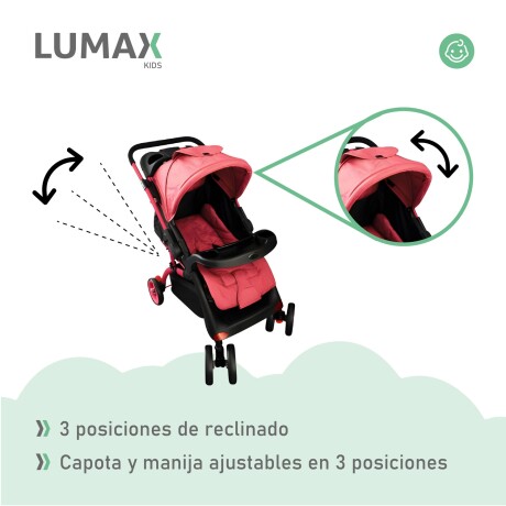 Coche de bebé Premium Lumax con asiento para auto Rojo