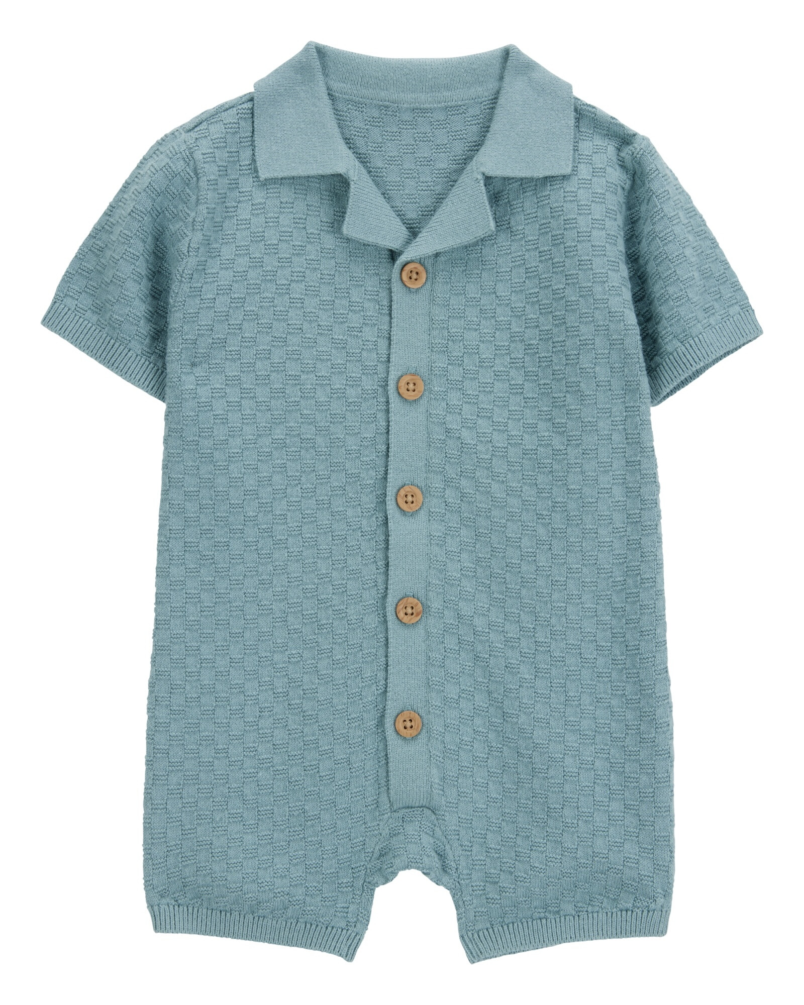 Monito corto de algodón, tejido, azul Sin color