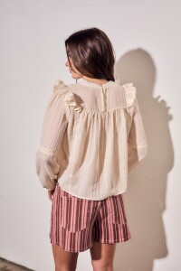 Blusa Con Volados Arena