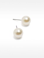 Pendientes Cortos Perla beige