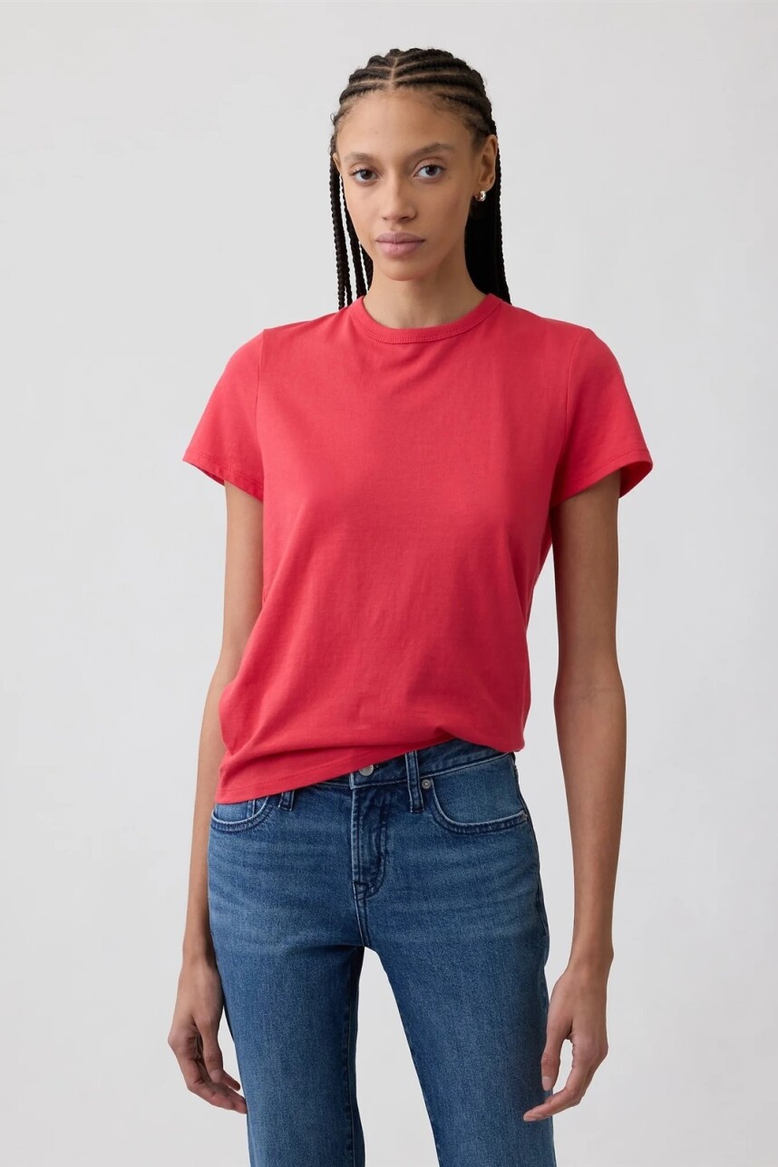 Remera Cuello Redondo Mujer Hawaiian Red 683