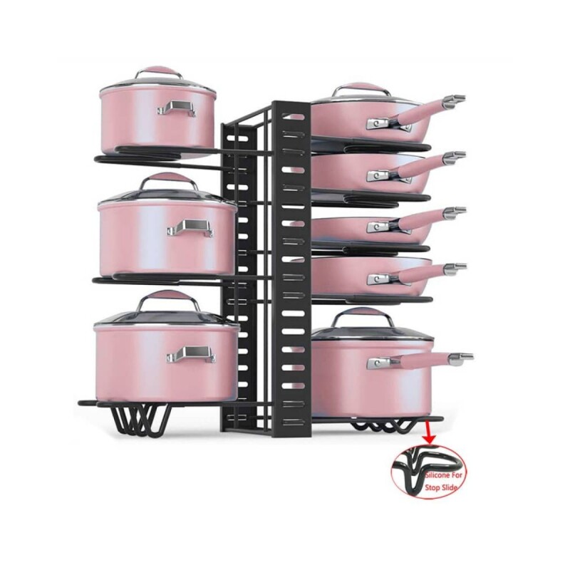 Estante Organizador de Ollas y Sartenes 8 Niveles Estante Organizador de Ollas y Sartenes 8 Niveles