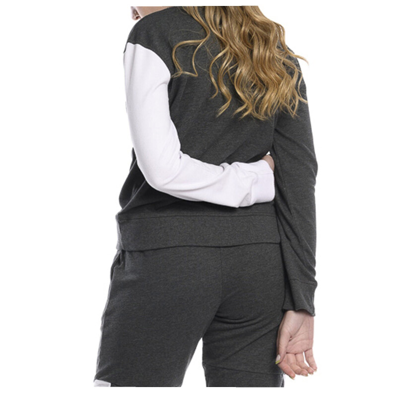 Buzo de Mujer Umbro Cutts Negro Melange - Blanco