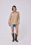 Buzo cierre over BEIGE