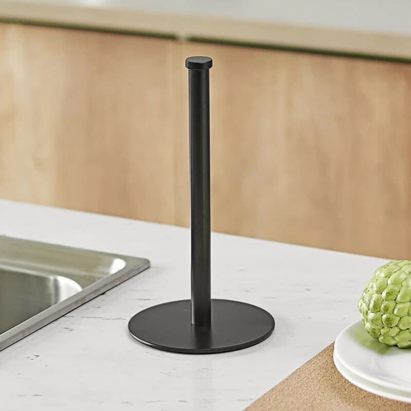 Porta rollo papel de cocina de hierro negro