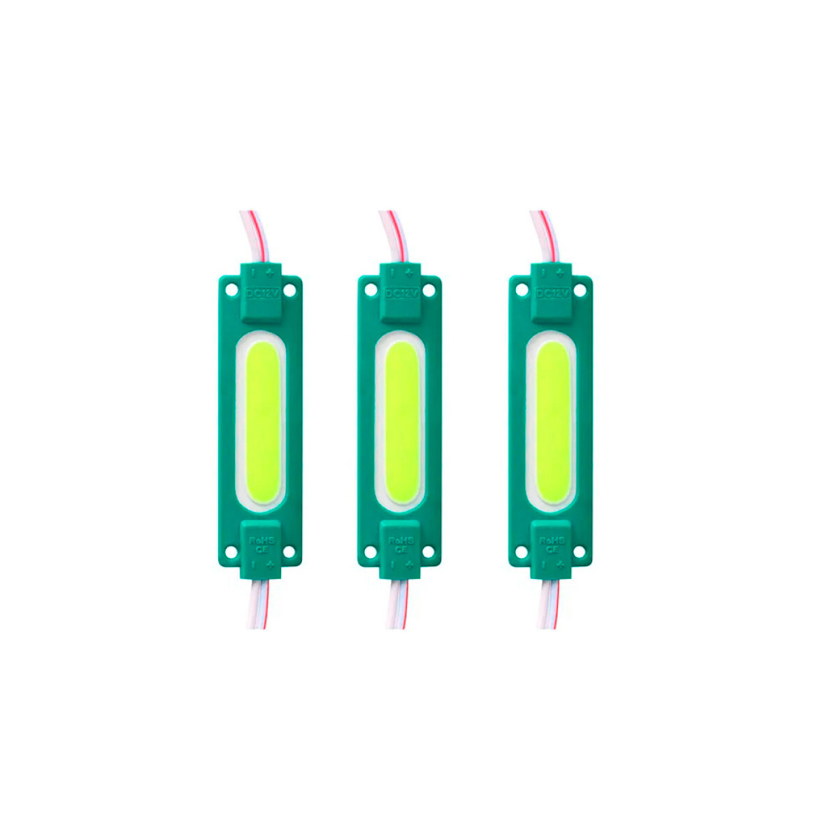 LAMPARA COMBO 3 - MODULO LED COB 24V ALTA POTENCIA VERDE 3 LED 