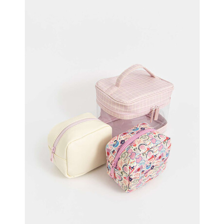 Set De Portacosméticos Estampados Estampado Escoces