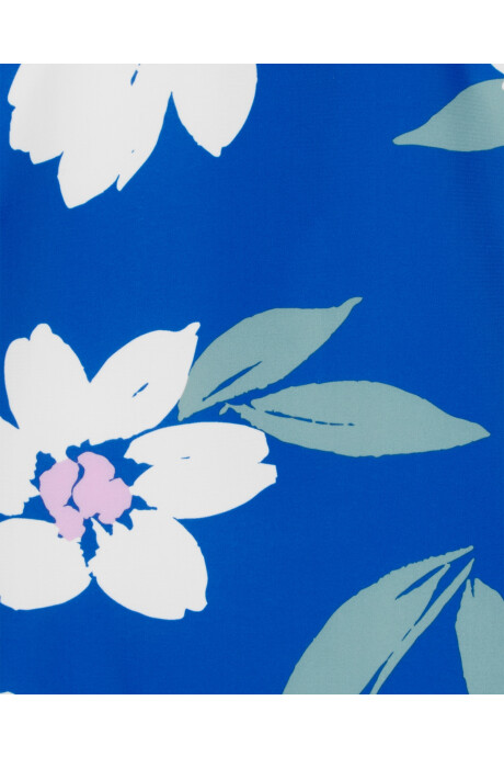 Malla de baño una pieza manga larga con protección UPF 50+ diseño floral Sin color