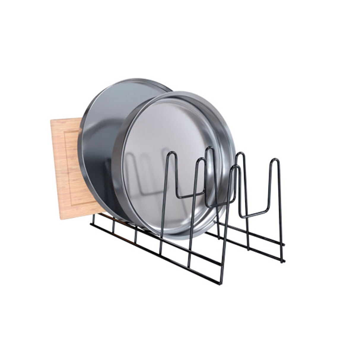 Soporte para tapas y bandejas - NEGRO 