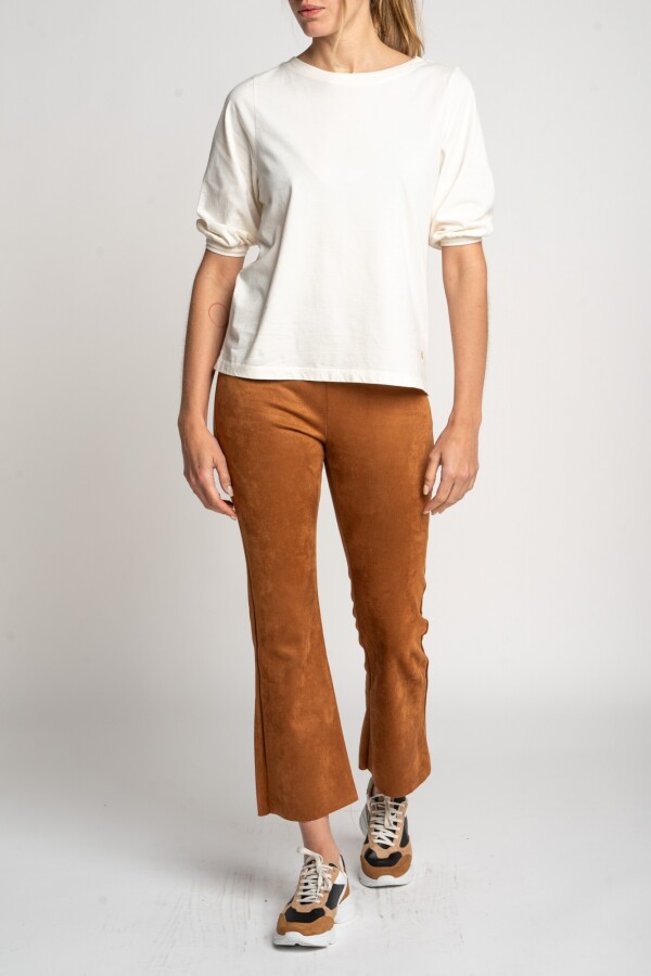 Pantalon Gamuza Cuero Vegano Camel