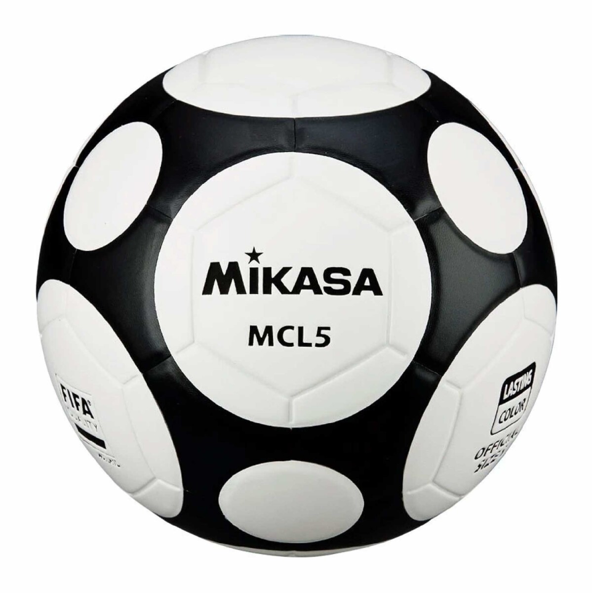 Pelota Mikasa MCL5 Balón De Fútbol - Negro y Blanco 