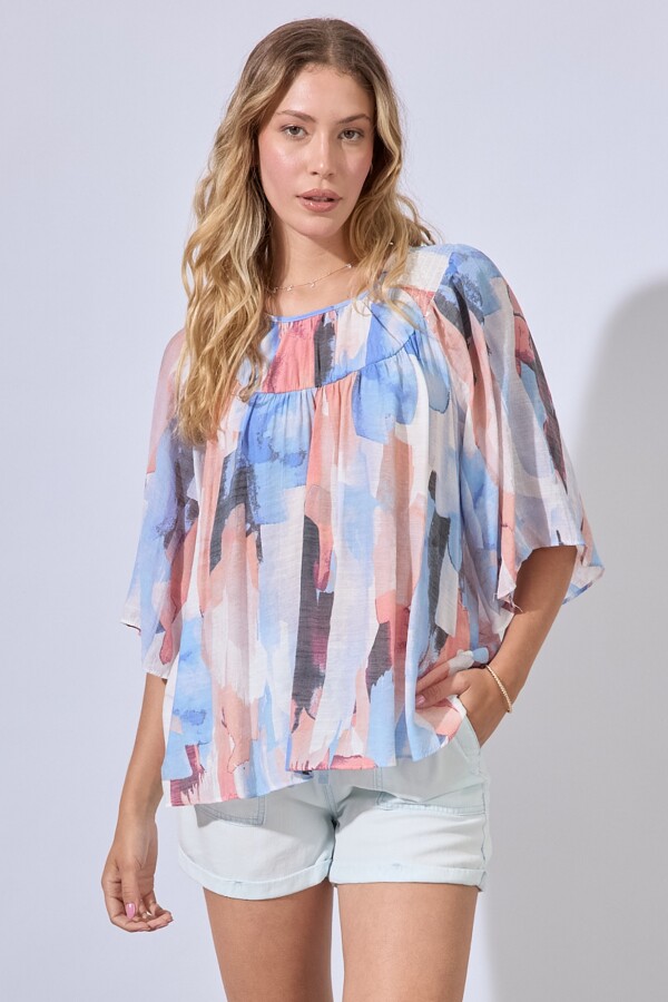 Blusa Print MULTI/AZUL