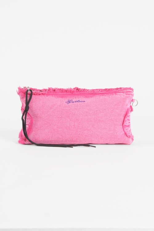Estuche bordado rosa