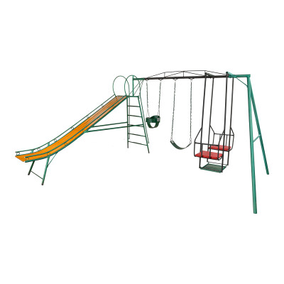 Juego Combinado Infantil con tobogán N°5. Silla doble, 1 hamaca de cincha y 1 hamaca de bebé. Juego Combinado Infantil con tobogán N°5. Silla doble, 1 hamaca de cincha y 1 hamaca de bebé.
