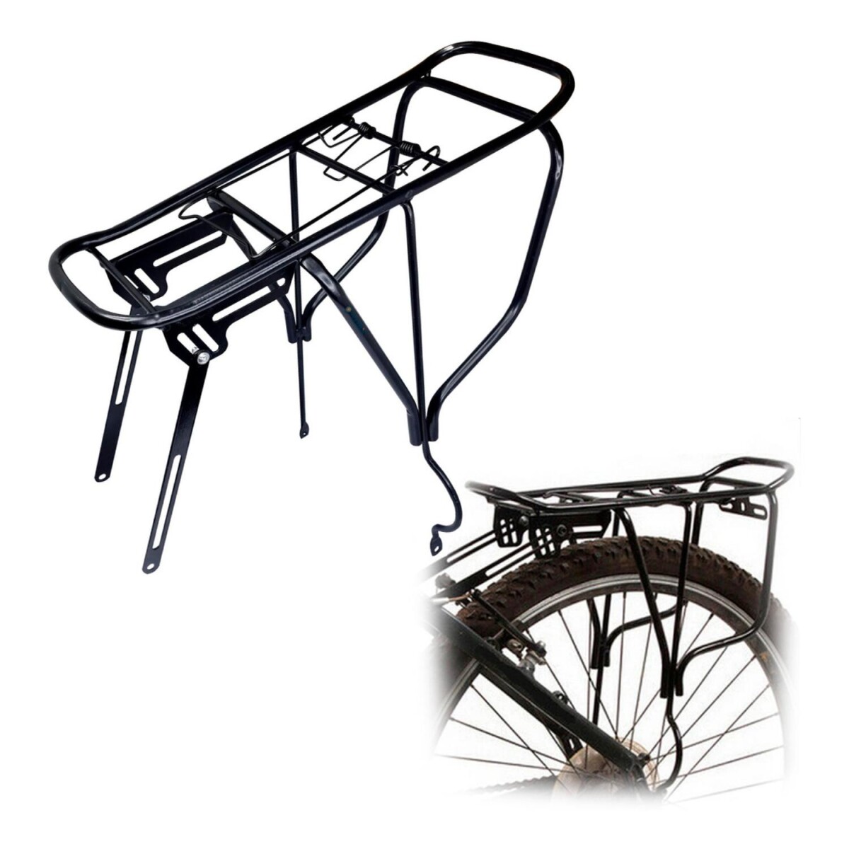Parrilla Bicicleta Portaequipaje Trasero Aluminio Y Acero 