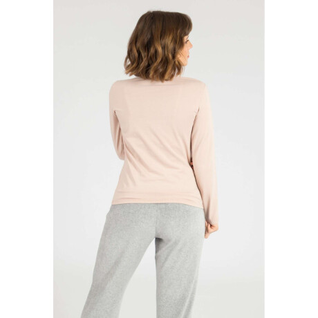 Remera básica algodón elastano Beige