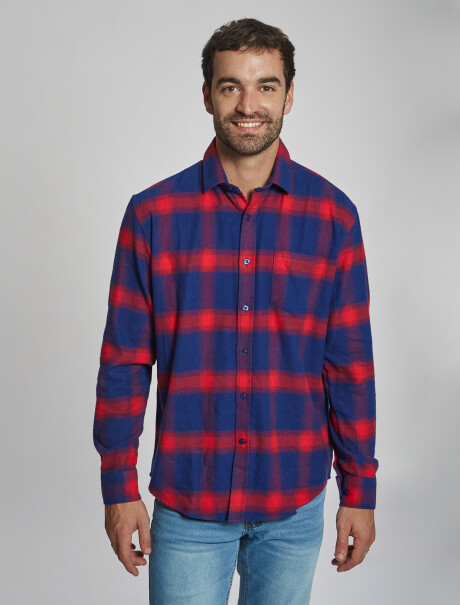 Camisa franela rojo