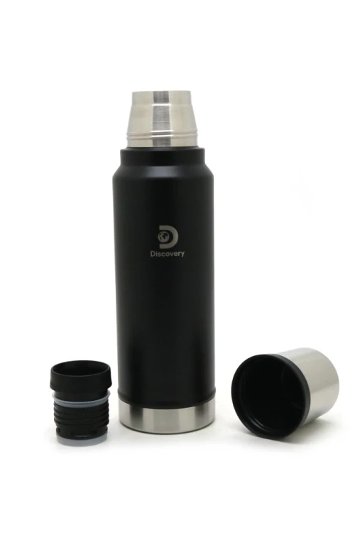 Termo 1000 mL doble Acero - Discovery Negro