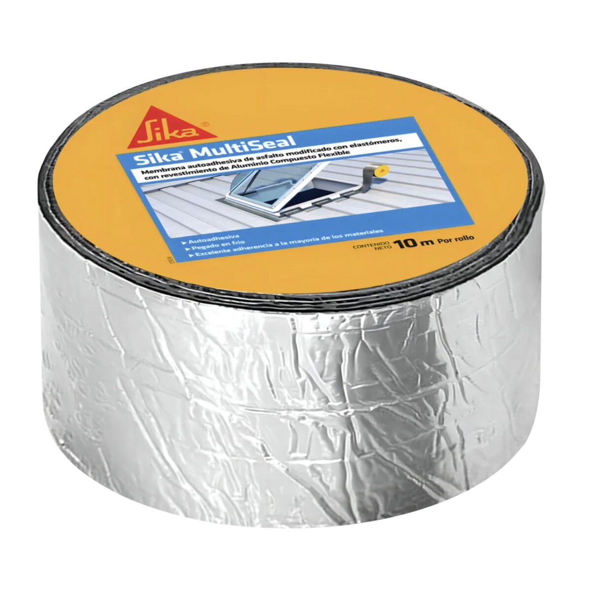 Membrana Asfáltica Autoadhesiva Sika Multiseal Rollo 10cms X 10mts 