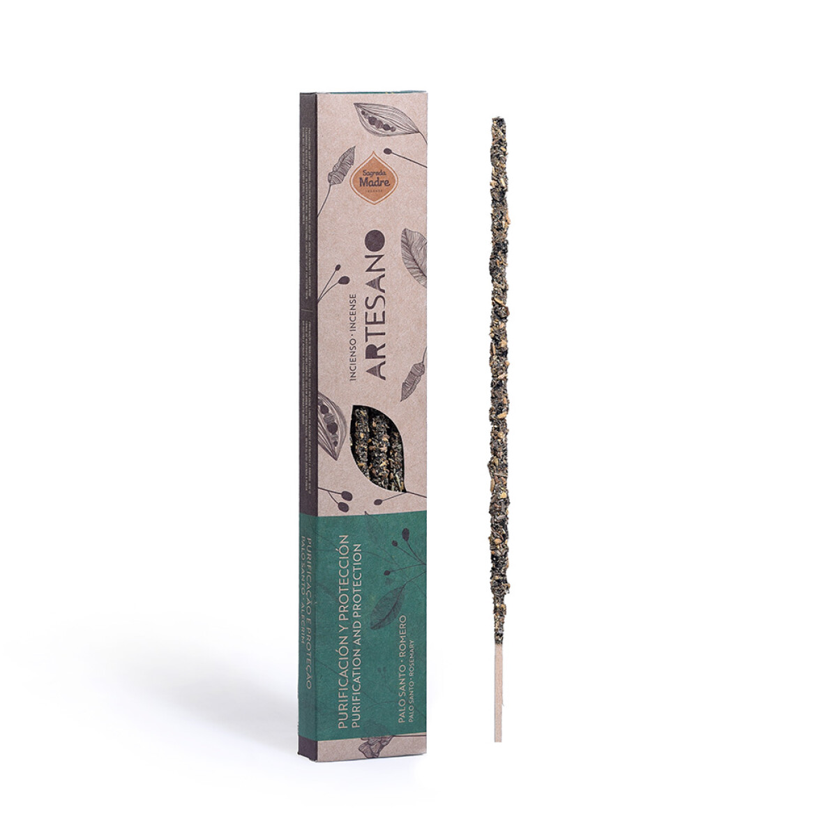 VARITA LÍNEA ARTESANO SAGRADA MADRE X5 - Palo Santo/romero 