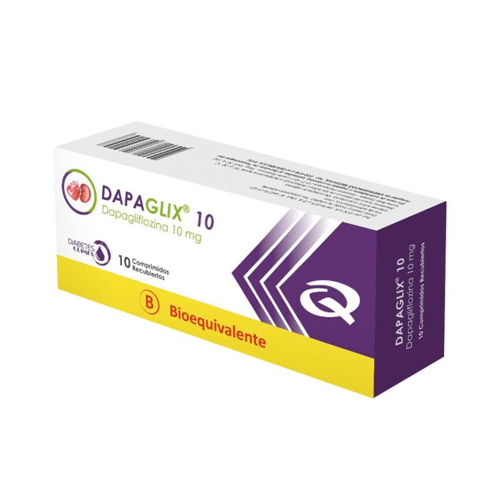 DAPAGLIX 10 MG. CJ X 30 COMP. REC. única