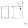 Papelera Basurero Tramontina con pedal y cubo plástico 20 L Papelera Basurero Tramontina con pedal y cubo plástico 20 L