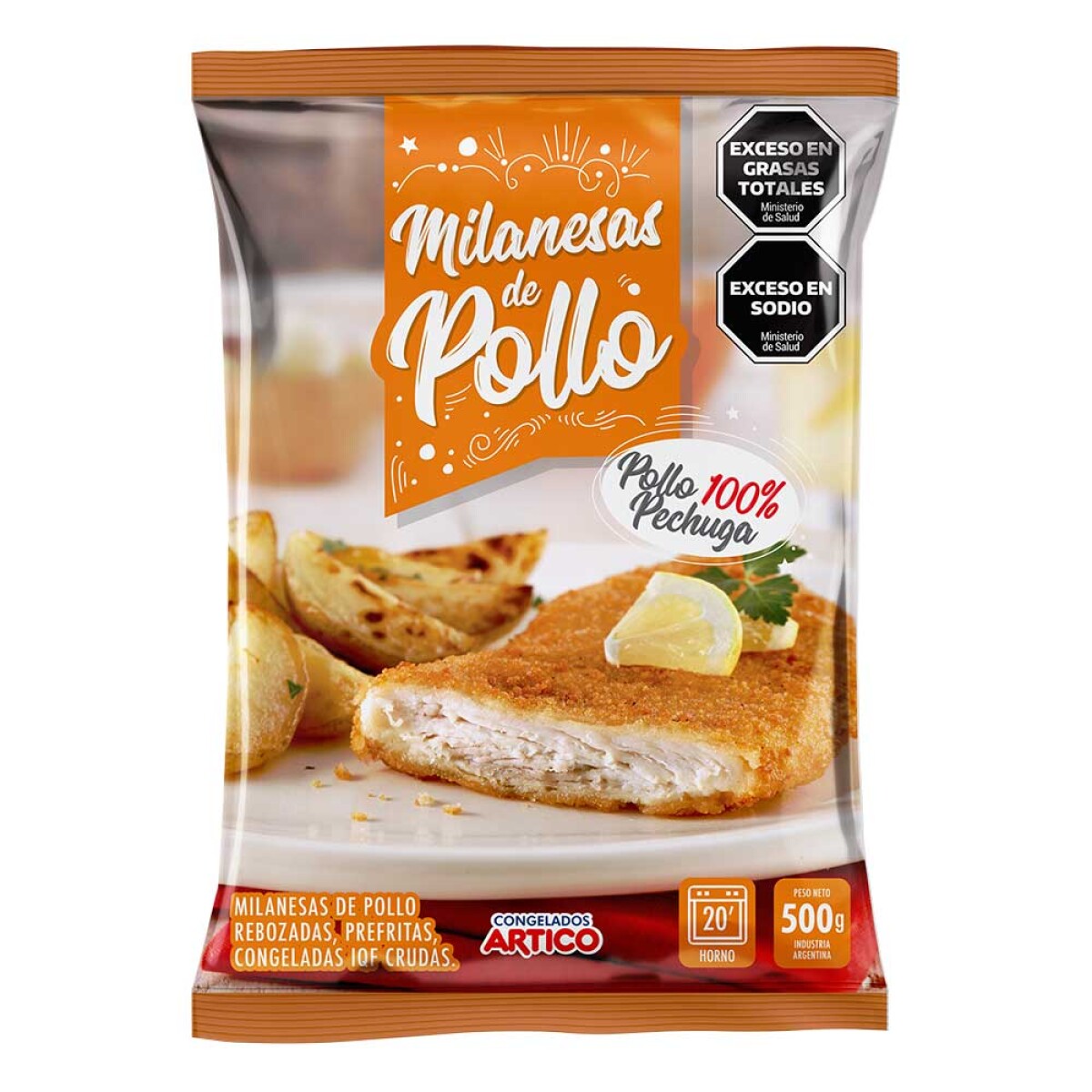Milanesas De Pollo Artico 500g 