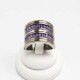 Anillo con zirconias lila doble riel Anillo con zirconias lila doble riel