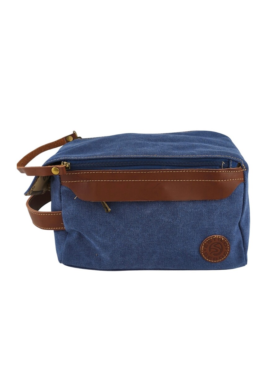 Neceser de Lona Vintage - Azul 