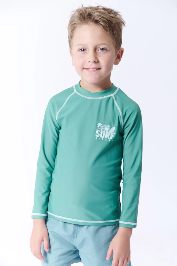 Remera manga larga uv Surf Verde
