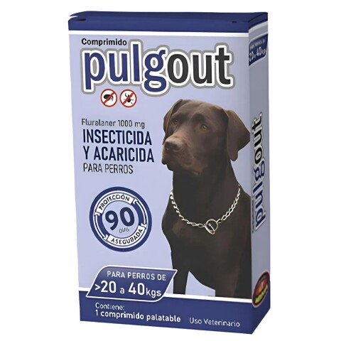 PULGOUT COMPRIMIDO ANTIPULGAS Y ANTIGARRAPATAS 20 A 40 KILOS
