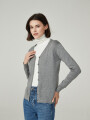 Cardigan Stratford Gris Melange Medio