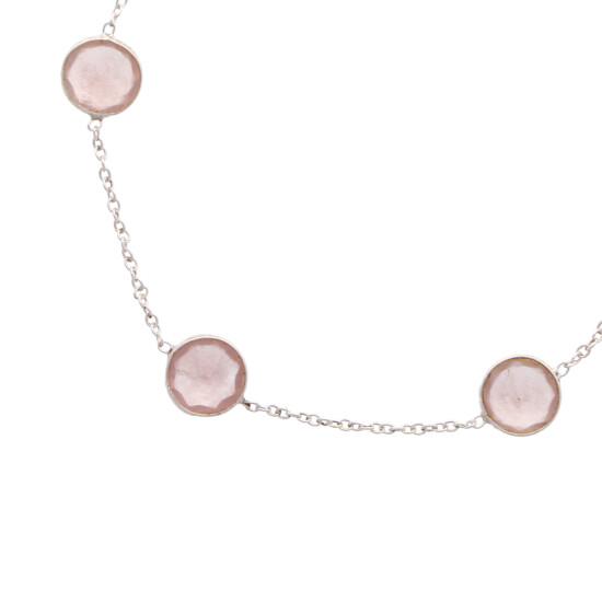 Pulsera Karvik Cuarzo Rosado Plata 925 0