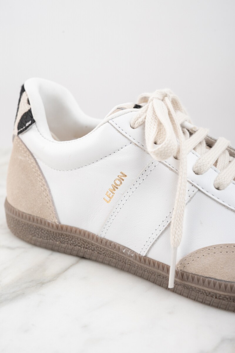 Zapatilla Cuero Nácar