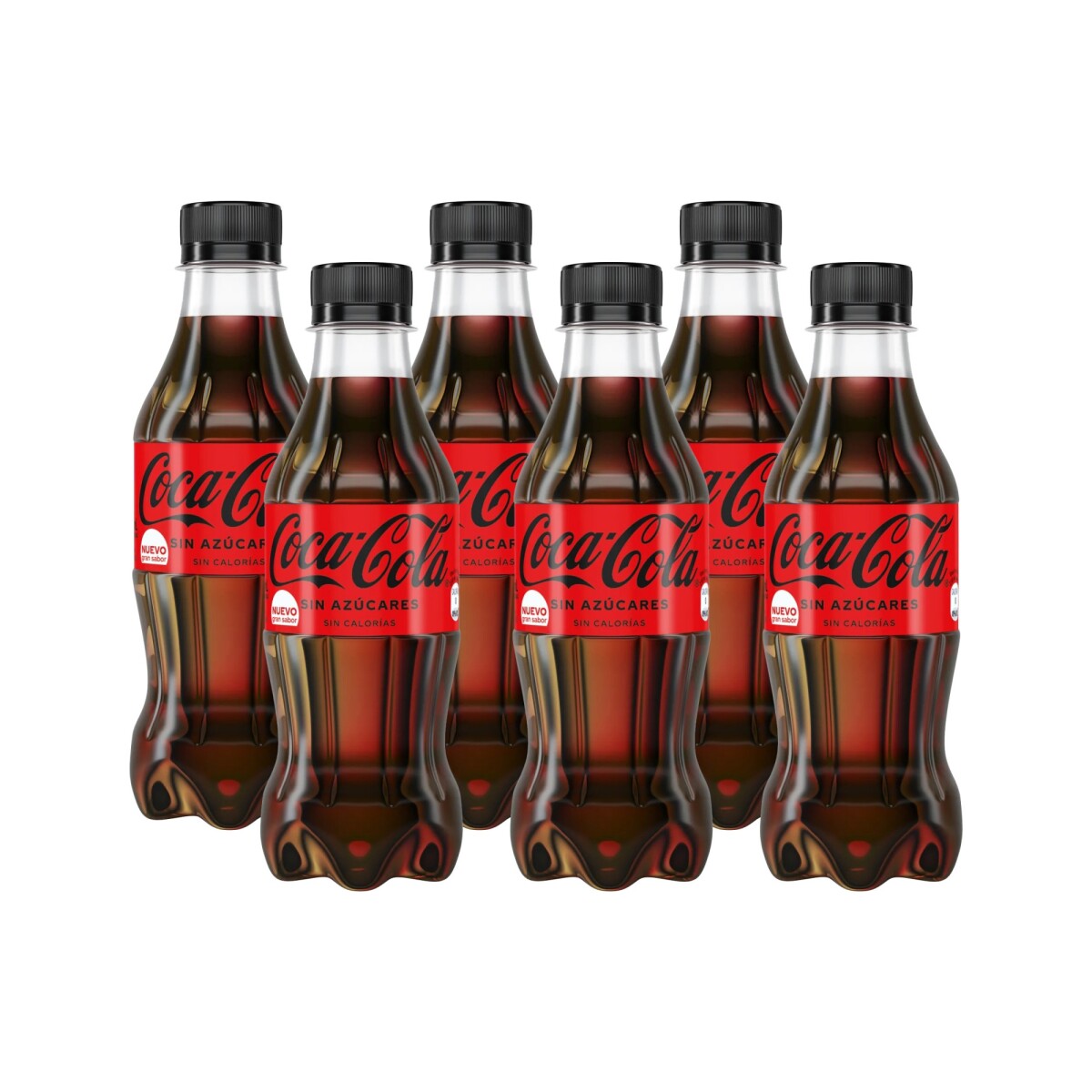 Pack 6 Refrescos Coca Cola sin Azúcar 250ML 