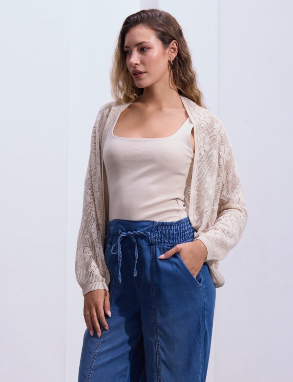 Cardigan Tejido BEIGE