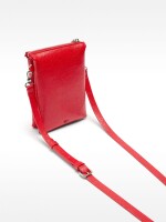 Bolso Bandolera Doble Con Tachuelas rojo