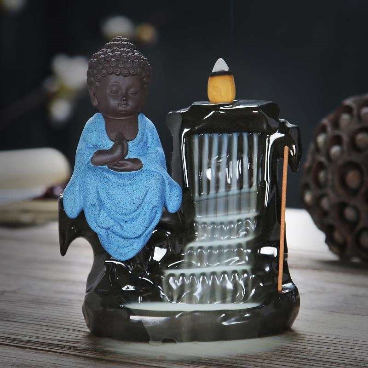 Fuente De Humo Buda - Altar - Azul 