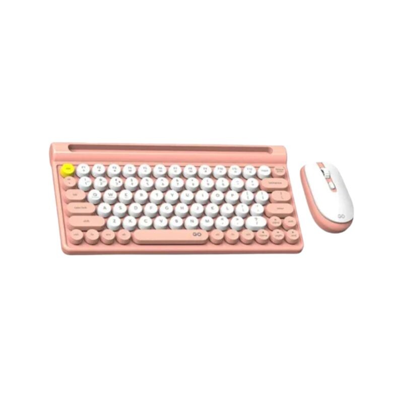 SET DE TECLADO Y MOUSE INALAMBRICO FANTECH Rosa