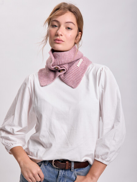 Cuello punto con botones Rosa Pastel