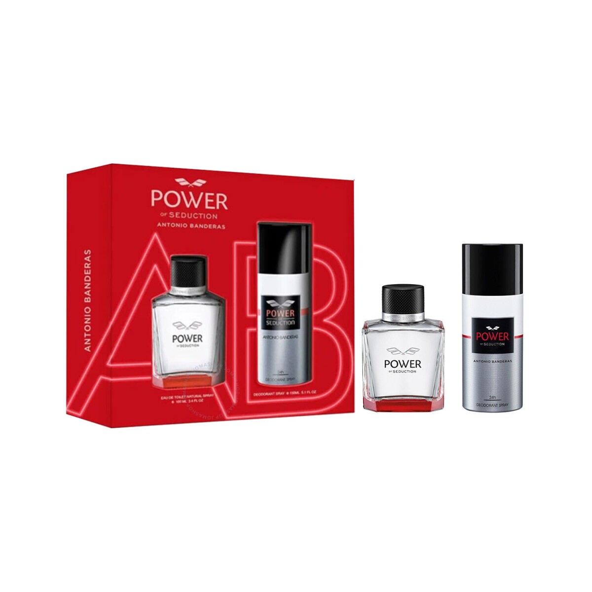 Set Perfume Antonio Banderas Power of Seduction EDT 100ml + Desodorante Original 