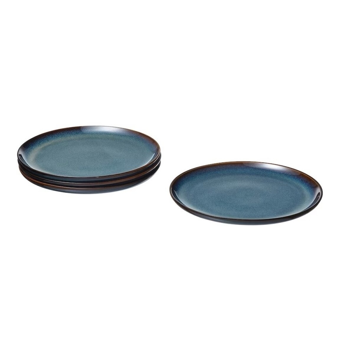 Plato de Mesa de Cerámica Organic Azul 24 cm 